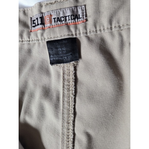 5.11 Tactical Men's TDU / BDU Cargo Pants Size 34 Tan Khaki Utility Duty Pants - Picture 5 of 10